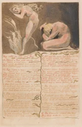 The First Book of Urizen, Plate 19, They Called Her Pity and Fled.... (Bentley 19)